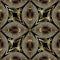 Greek vintage gold 3d floral vector seamless pattern. Ornamental ornate background. Repeat patterned modern backdrop. Elegance
