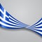 Greek wavy flag. Vector illustration.