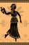 Greek woman with amphora stencil