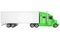 Green 18 Wheeler Class 8 Truck Blank Copy Space Trailer