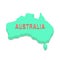 Green 3d Australia silhouette