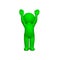 Green 3D People - Cheer - on white background