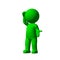 Green 3D People - Explain - on white background