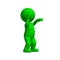 Green 3D People - Think - on white background