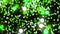Green abstract light particles bokeh background - video animation