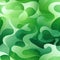 Green abstract wave pattern with organic shapes and whimsical elements (tiled)