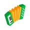 Green accordion with yellow bellows icon