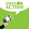Green action sign