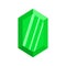 Green adamant icon, flat style.