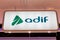 Green Adif logo on white background