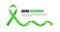 Green Aging Research Awareness Symbolic Ribbon