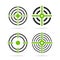 Green aim target vector icon