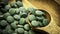 Green algae in tablets - chlorella, spirulina