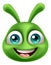 Green Alien Cute Emoticon Martian Face Cartoon