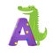 Green Alligator With Letter