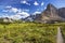 Green Alpine Meadows Mountain Landscape Great Summertime Hiking Trail Canadian Rockies Kootenay National Park