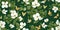 green anche white background black and white flowers metallic,generated with AI.