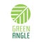 Green Angle leaf nature plant logo concept design