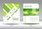 Green Annual report layout template ,Brochure flyer,Green cover design