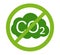 Green anti CO2 emission icon