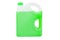 Green antifreeze in a container