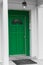 Green apartment door