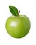 Green Apple with a clipping path