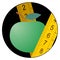 Green apple diet icon