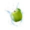 Green Apple Fruit Milk Water Juice Yogurt Splash Illustration Is