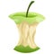 Green Apple Granny Smith Bitten Fruit Illustration Vector