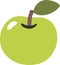 Green apple graphic design art vector