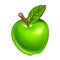 Green apple isolated