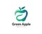 Green apple leaf logo design inspiration