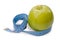 Green apple and measuring waist