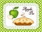 Green Apple Pie, Lace Doily Place Mat, Green Check