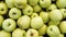 Green apple Raw fruit and vegetable backgrounds overhead perspective, part of a set collection of healthy organic fresh produce