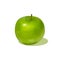 green apple with shadow