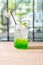 green apple soda jar