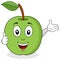 Green Apple Thumbs Up Character