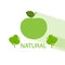 Green apple tree natural organic icon flat vector