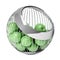 Green Apples in the Chrome Steel Wire Vase. 3d Rendering