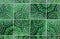 Green arabic ceramic tiles closeup