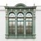 Green Architecture: Ornate Wooden Window With Neoclassical Clarity