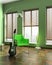 Green armchair