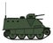 Green armored tracked vehicle