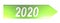 Green arrow 2020 - 3D rendering