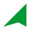 The green arrow, the development form of a triangle, which is suitable to function as a company logo