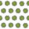 Green artichoke sameless pattern