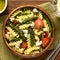 Green Asparagus, Tomato, Blue Cheese and Pasta Salad