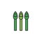 Green asparagus vegetable filled outline icon